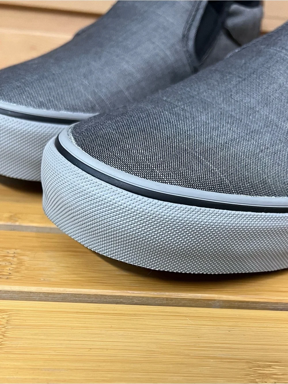 Vans Slip-On Men’s Canvas Loafers in Grey and Brown size 13